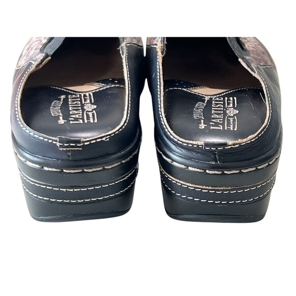L'Artiste By Spring Step Black Chino Python Clog Womens Shoes Size EU 41 US 9.5 - Picture 6 of 9